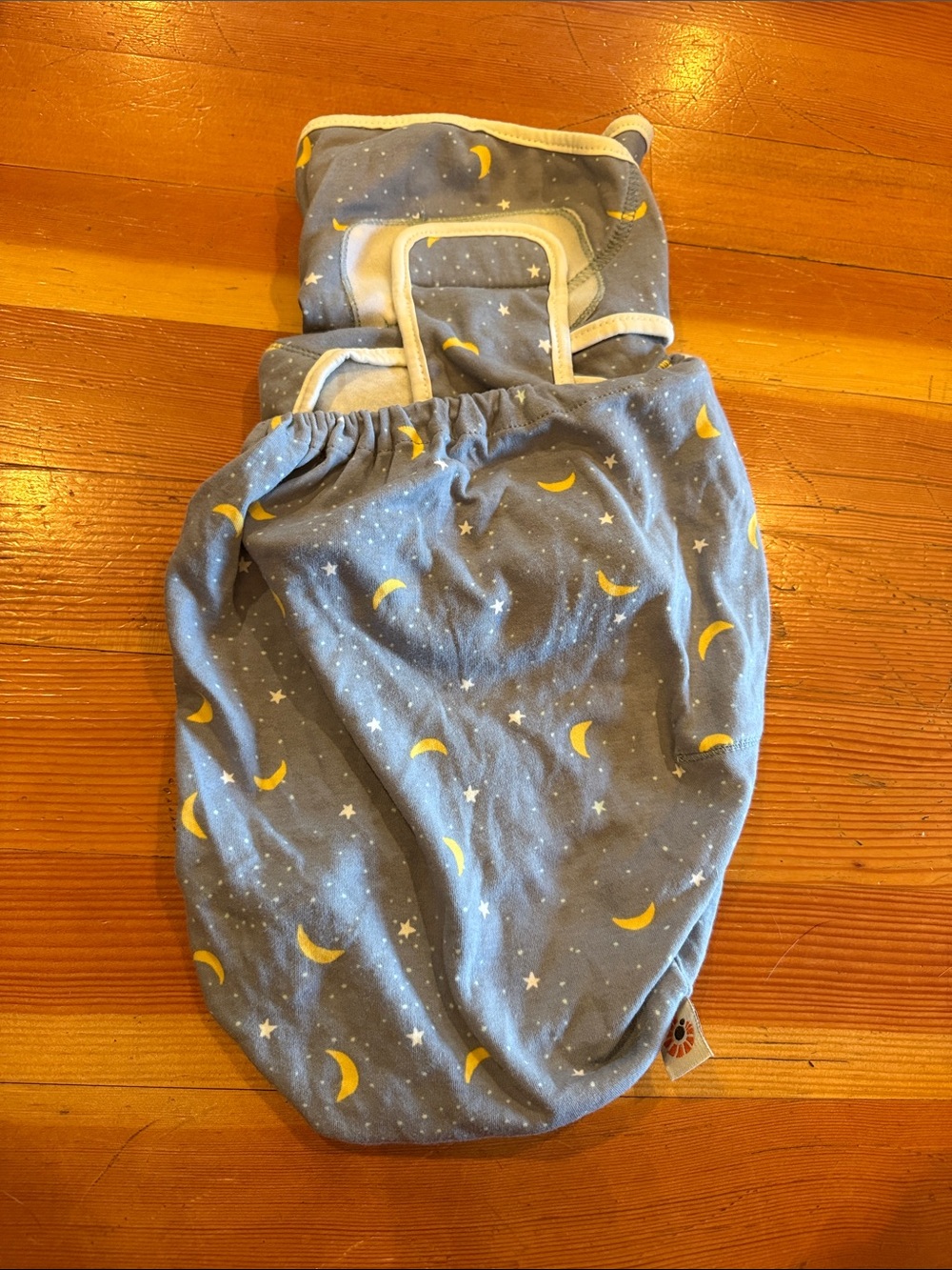 Ergobaby Blue Sleep Sack with Yellow Moon & White Star Pattern